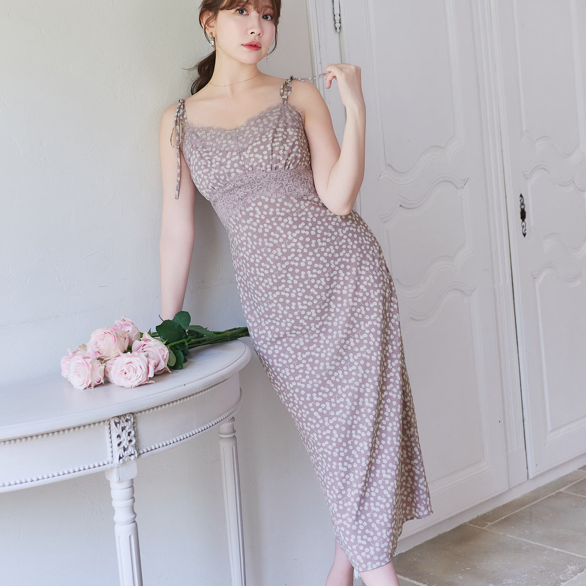 Cherry Pattern Camisole Dress