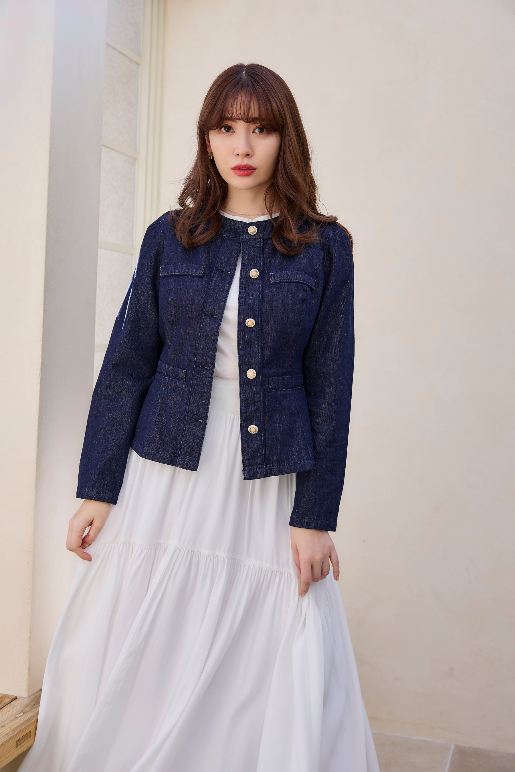 New Classic Belted Denim Jacket