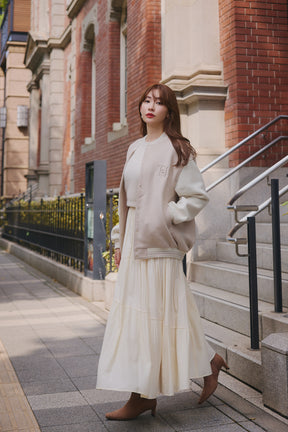 [New Color] Asymmetrical Tiered Skirt