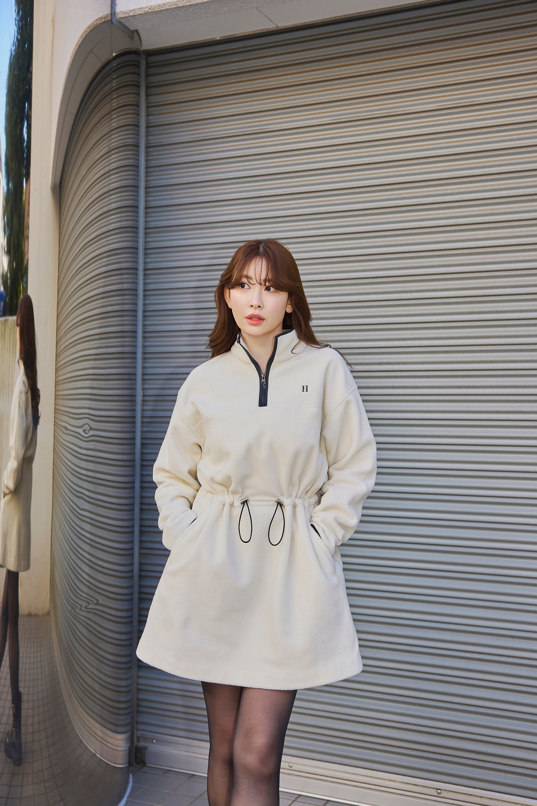 【1月上旬発送】Flight Mode Fleece Mini Dress