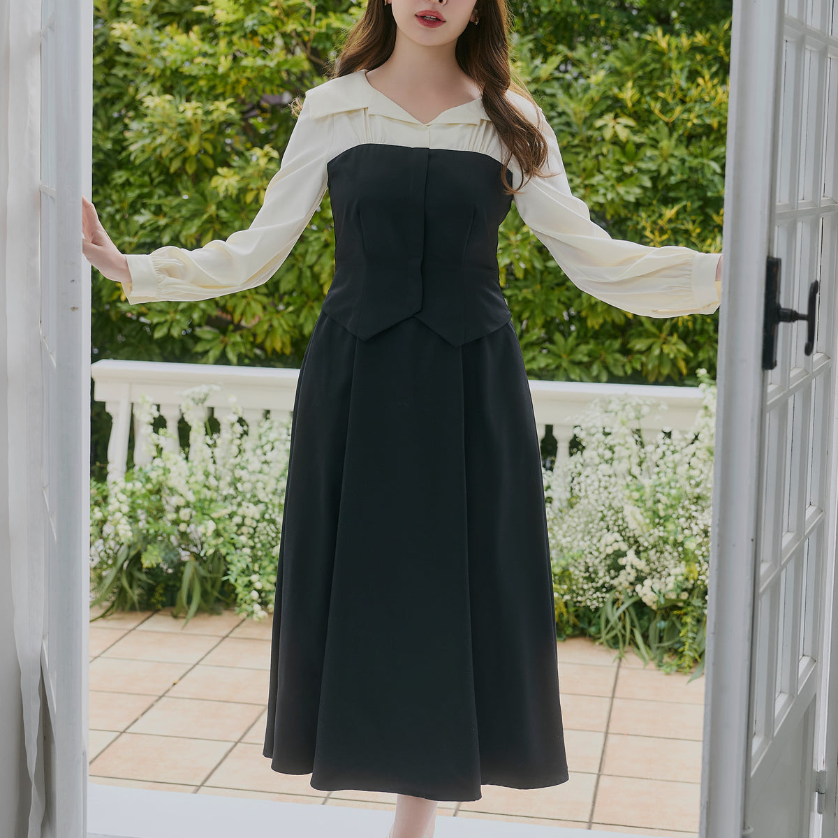 Mayfair Bicolor Flared Dress