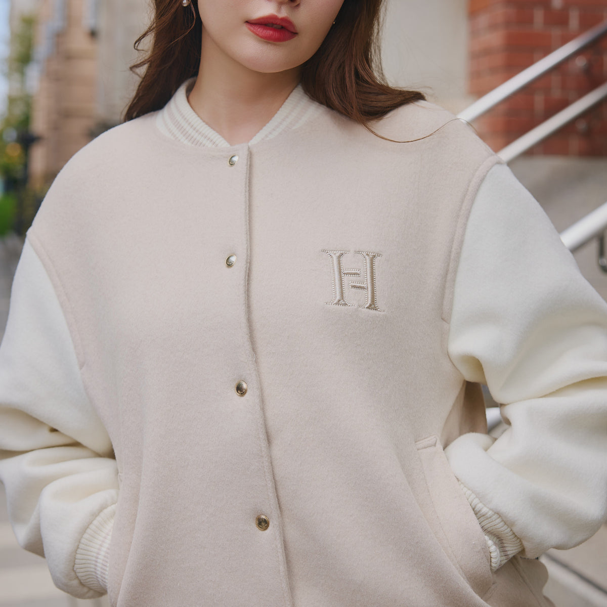 ジャケット・アウター her lip to H Logo Varsity Jacket H Logo Varsity Jacket