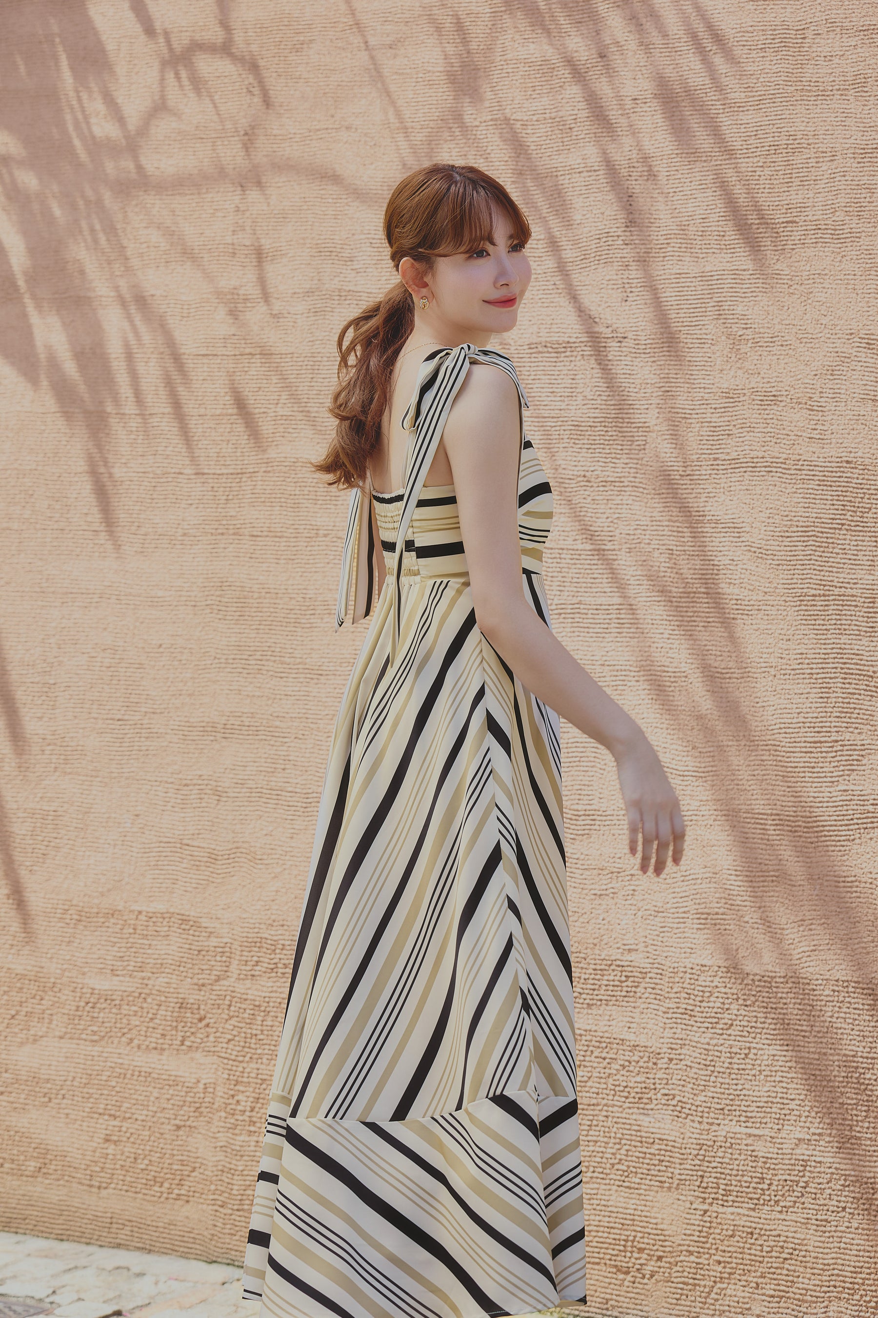 Cordelia Striped Ribbon Dress