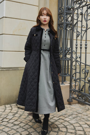 Liora Long Quilted Down Coat