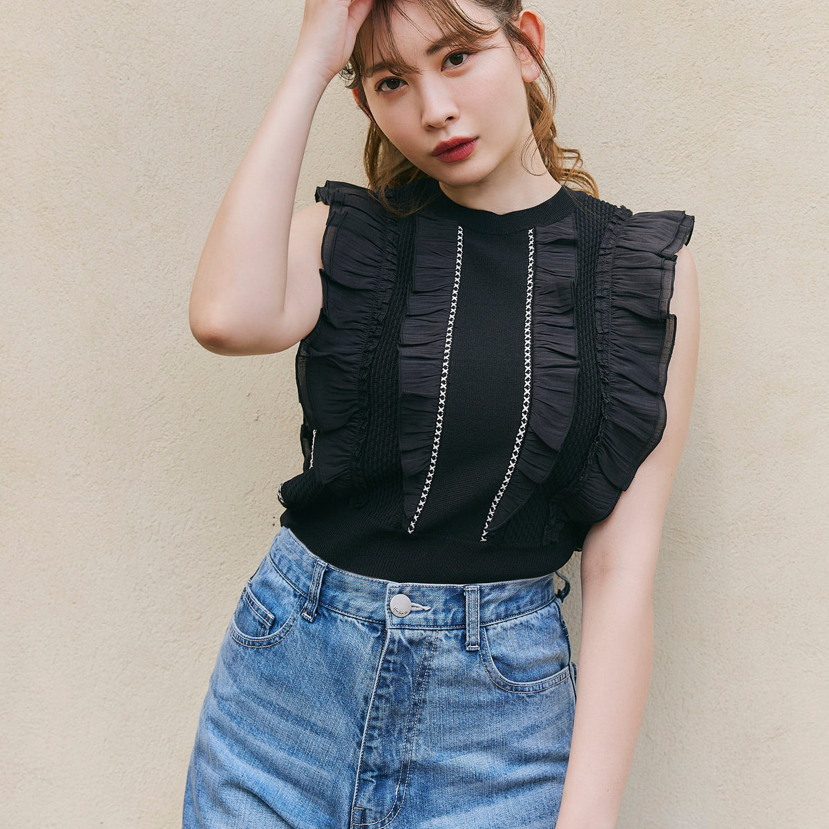 トップス Her lip to Airy Brush Knit Top swan M 01_2109_e27e7e87-f3a4-44ba-