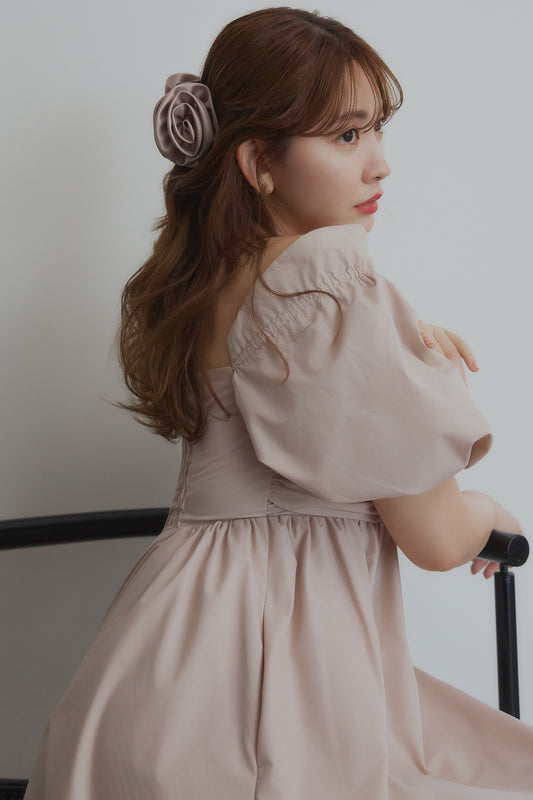 Rose Satin Clip