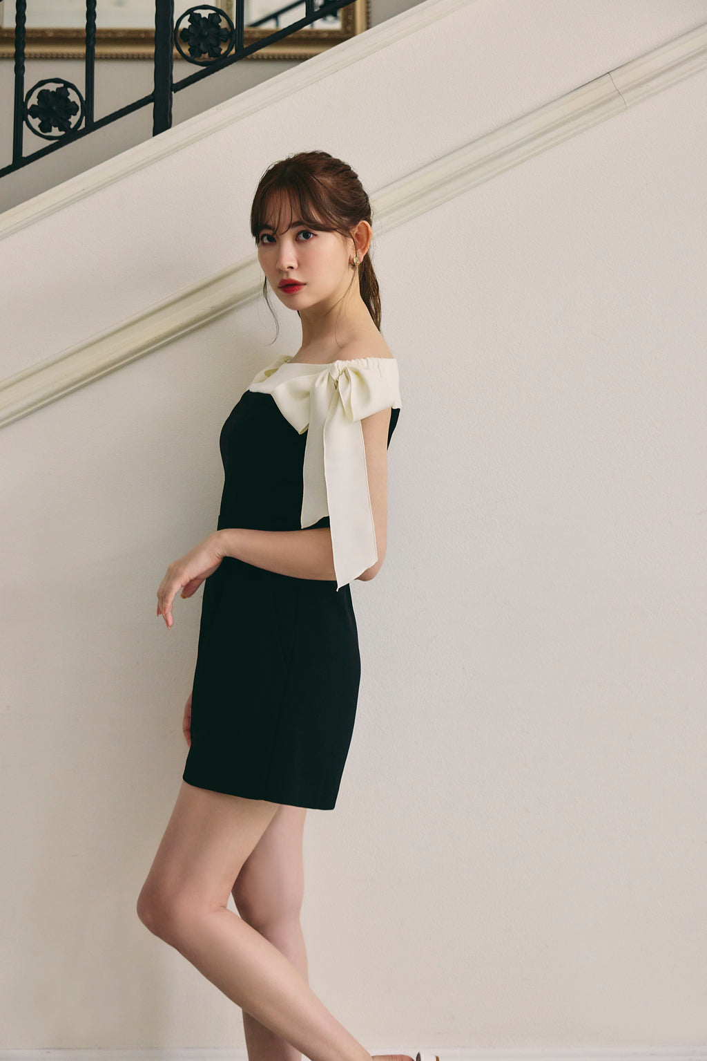 正規品　herlipto Two-Tone Ribbon Romper Two-Tone Ribbon Romper ハーリップトゥ