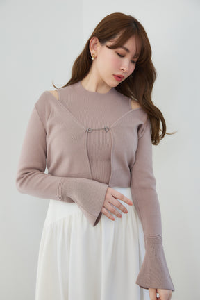 Flared Sleeve Knit Set