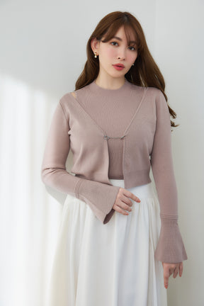 Flared Sleeve Knit Set