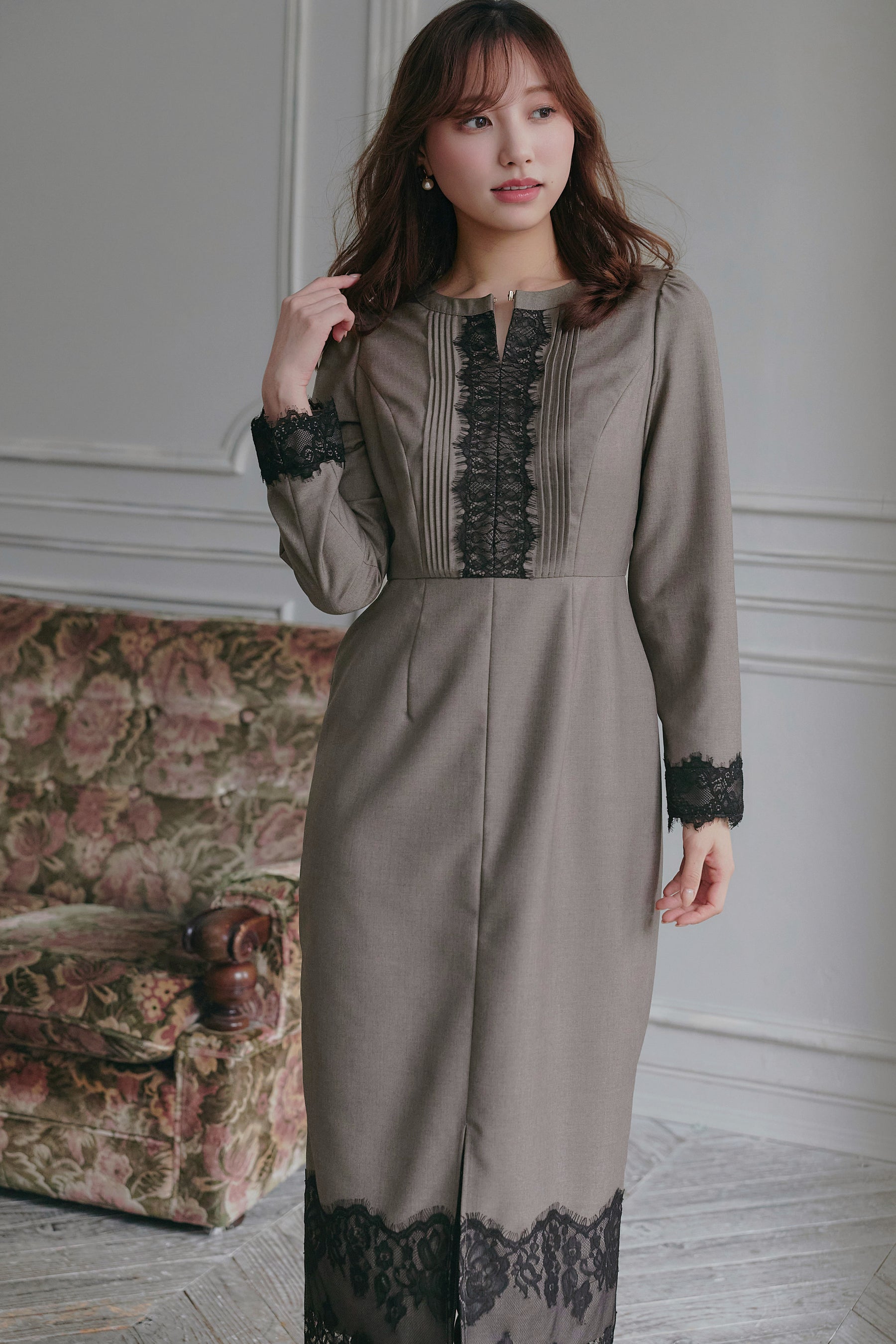 Charone Lace-Trimmed Dress