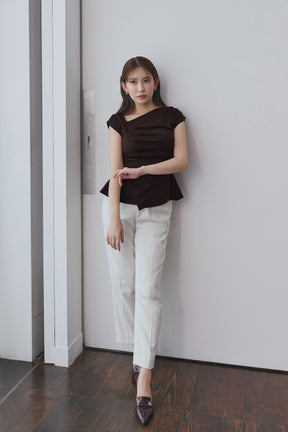 Asymmetrical Gathered Top