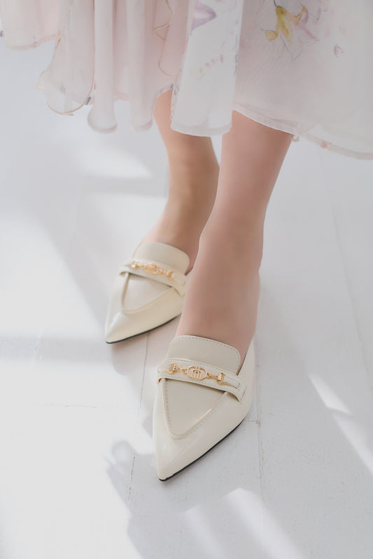 Trois Kitten Heel Mules