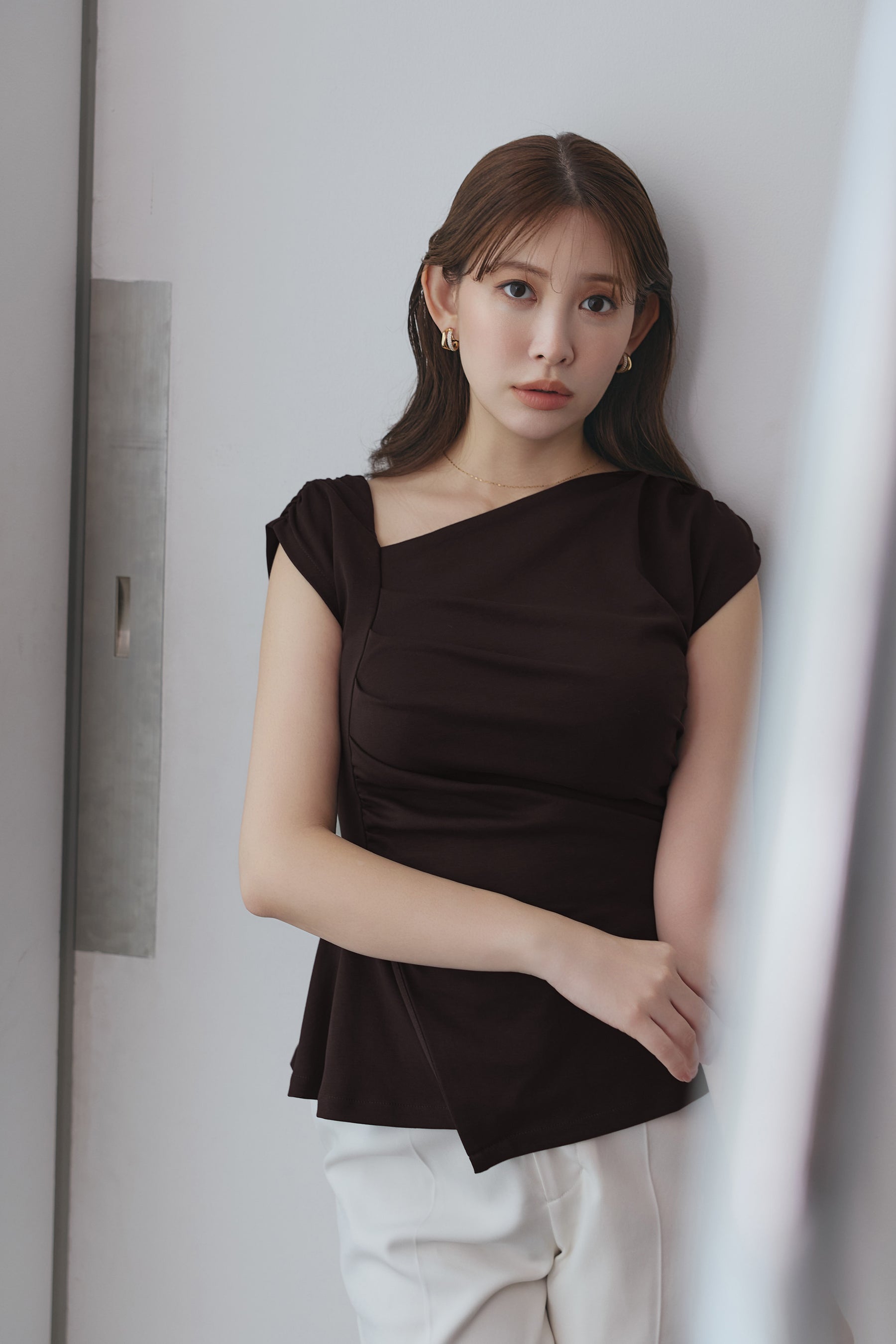 Asymmetrical Gathered Top