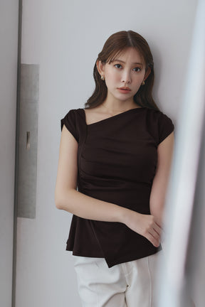 Asymmetrical Gathered Top