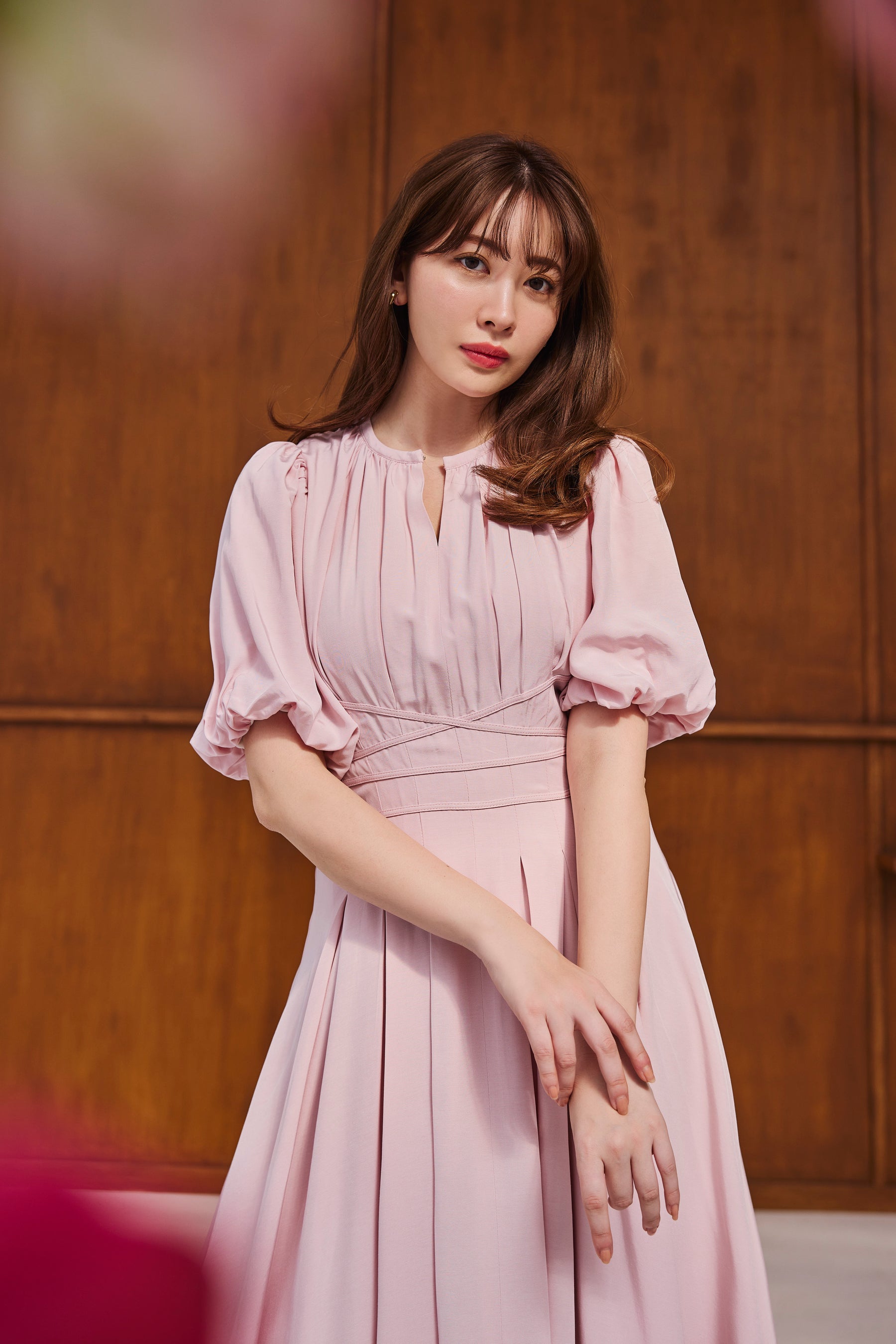 Herlipto Fountain Lace Up Bow Dress
