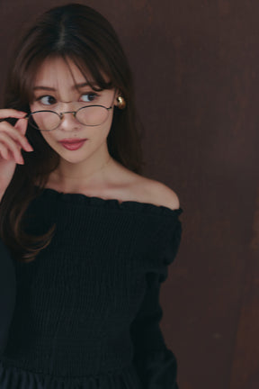 ［Essentia］【新色】Checked Flared Peplum Top