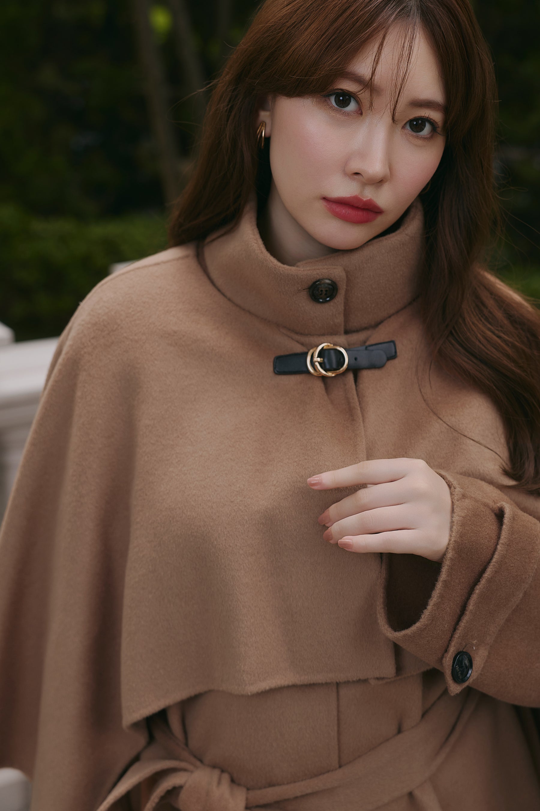 【10月下旬発送】Wool Rever Layered Cape Coat