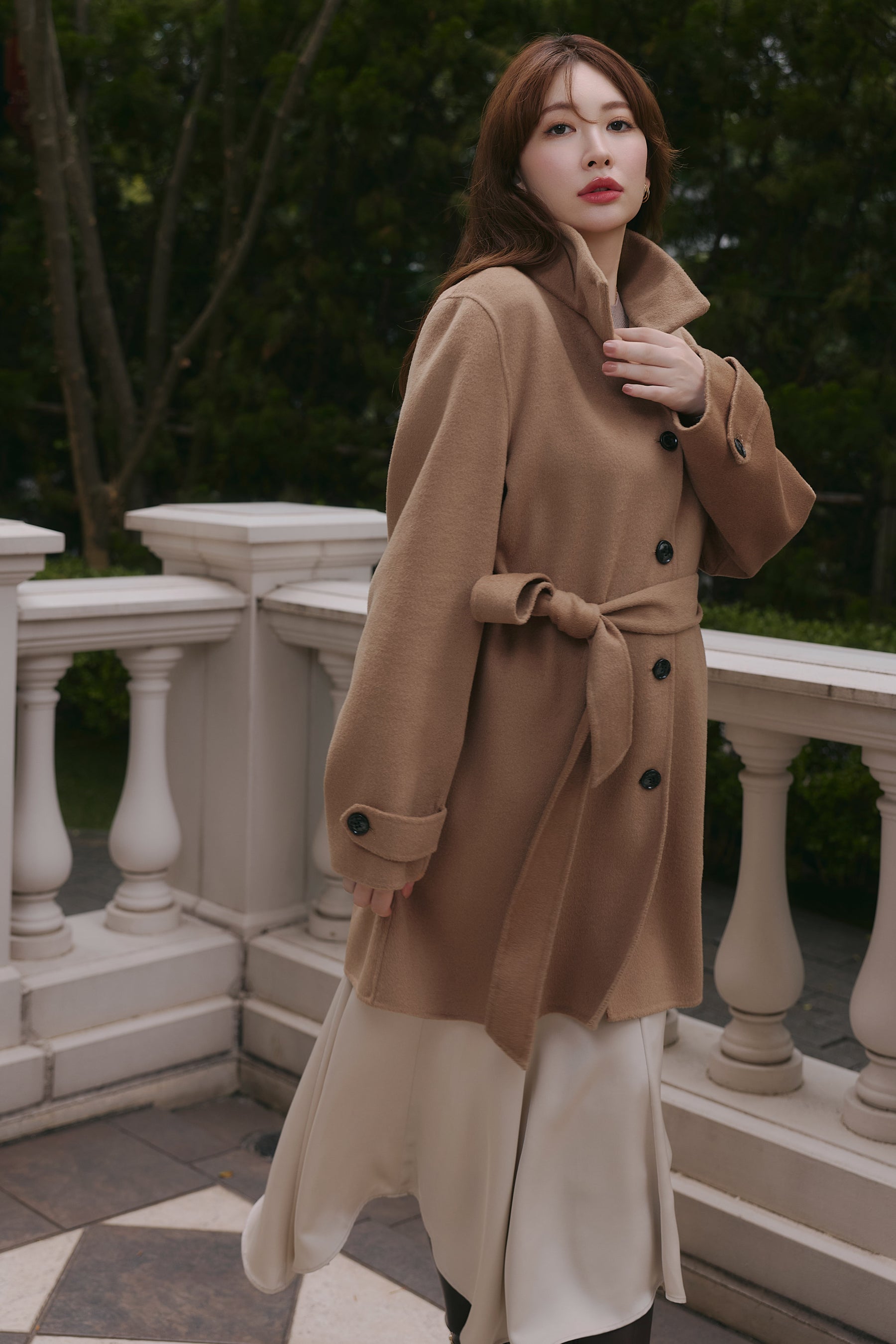 【10月下旬発送】Wool Rever Layered Cape Coat