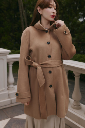 【10月下旬発送】Wool Rever Layered Cape Coat