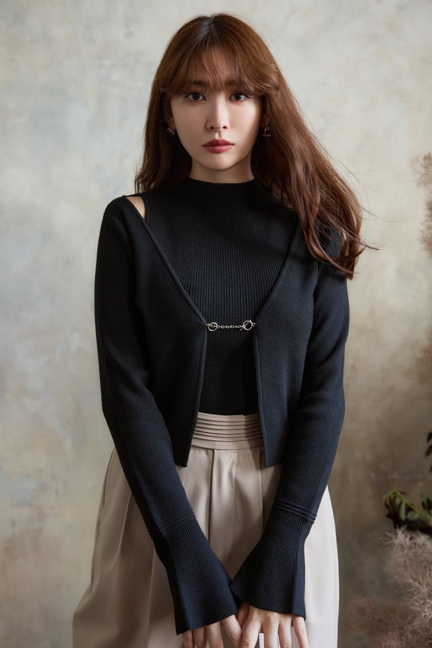 年間ランキング6年連続受賞】 herlipto Flared Sleeve Knit Set ニット