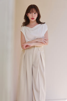 Flap Wide-Leg Pants