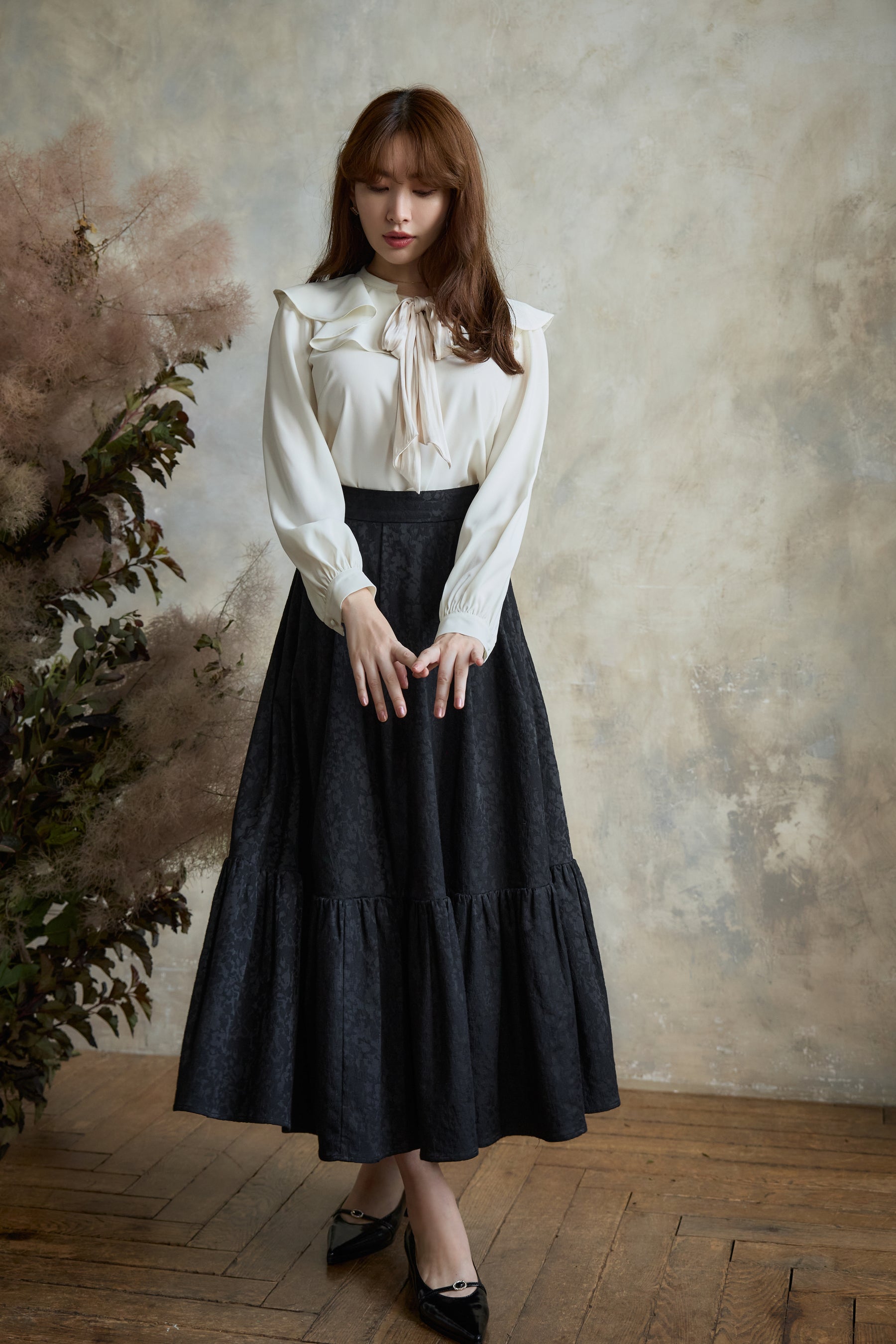 新品herlipto Floral Jacquard Peplum Skirt xxtraarmor.com