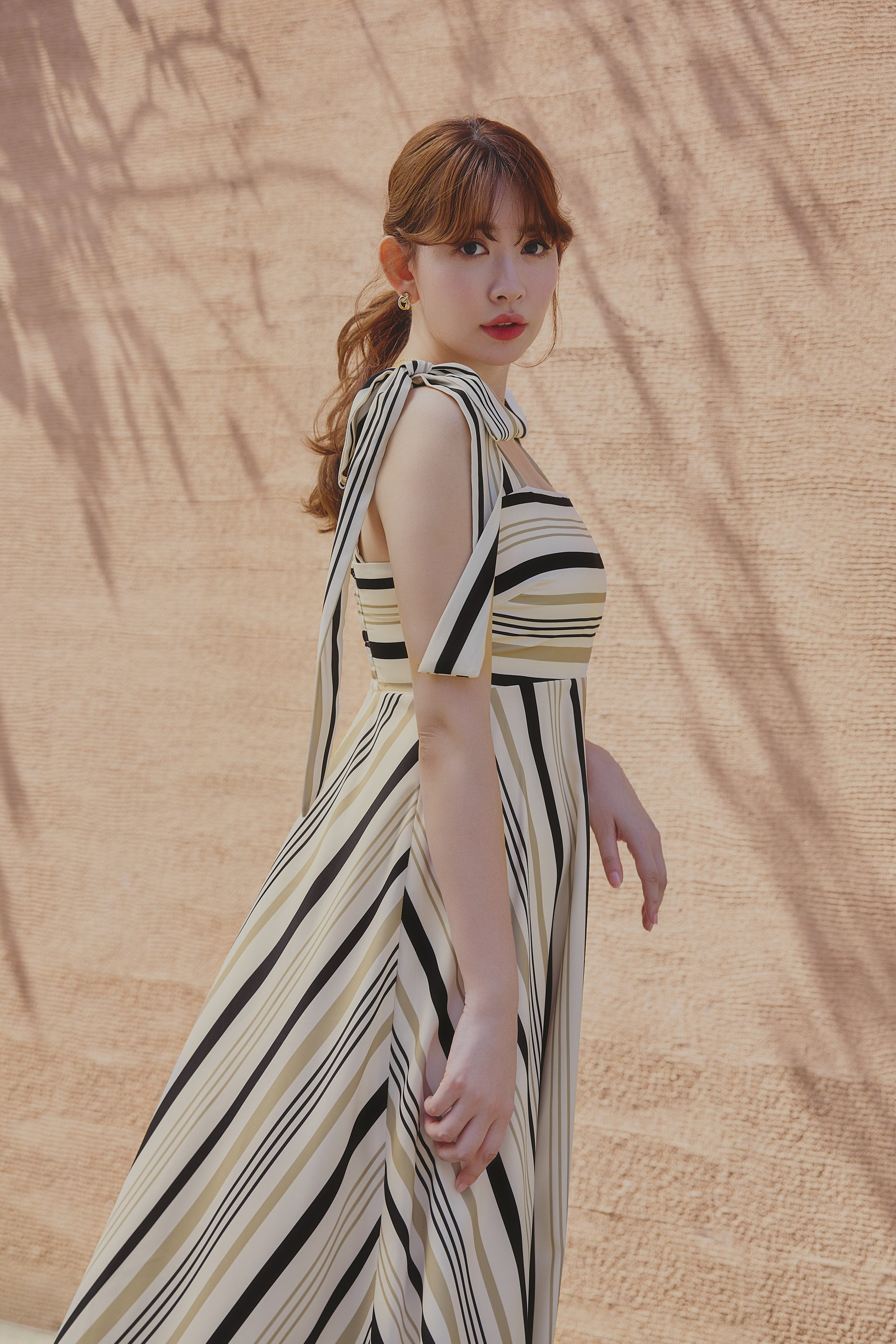 Cordelia Striped Ribbon Dress