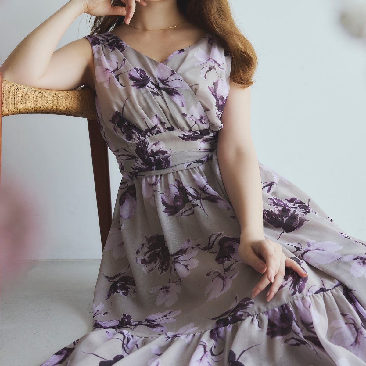 ワンピース Herlipto Anemone Cache-Coeur Long Dress Herlipto Anemone Cache-Coeur Long Dress 【公式通販】