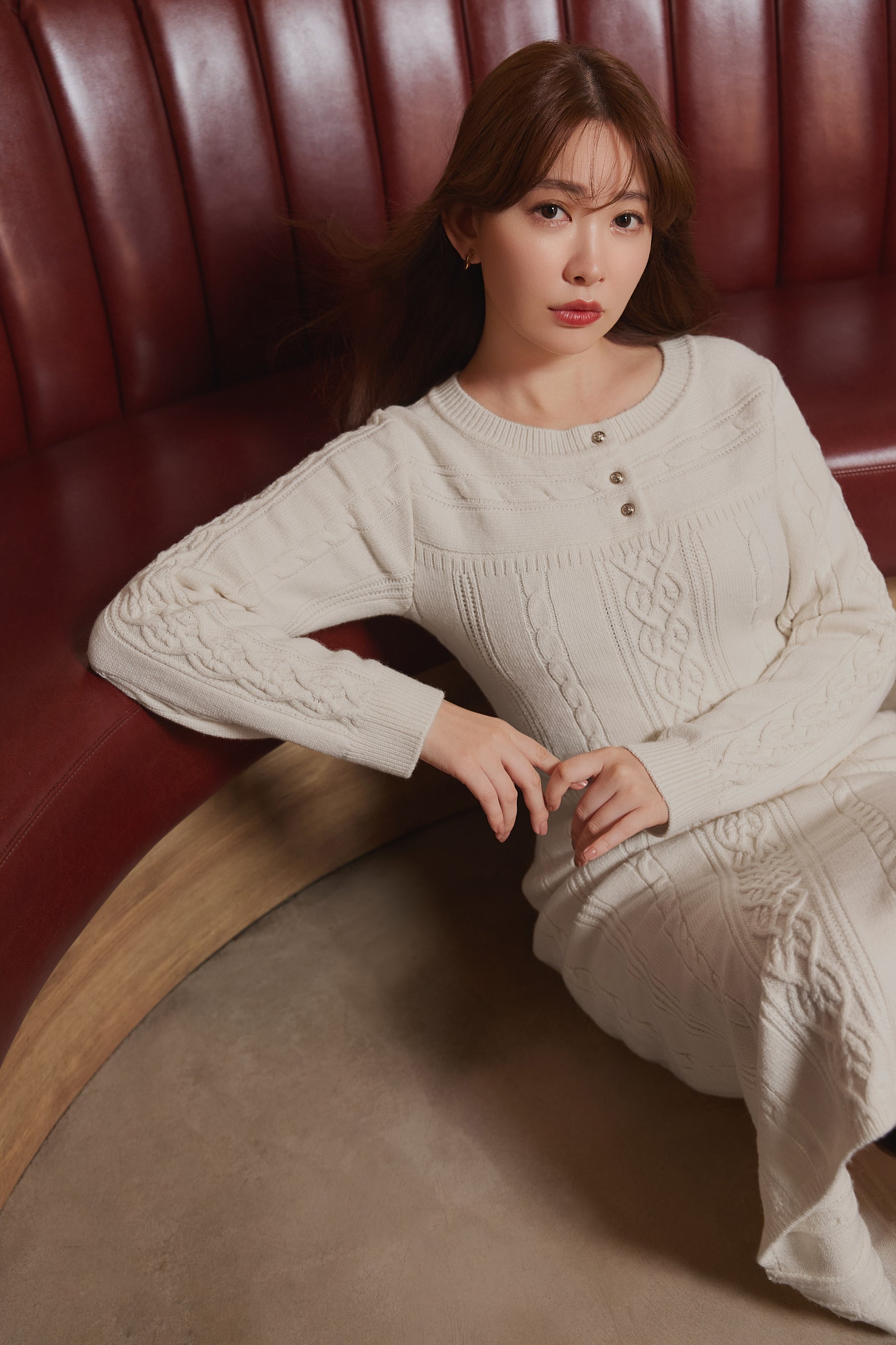 Cecily Cable Knit Dress