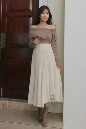 Asymmetric Draped Skirt