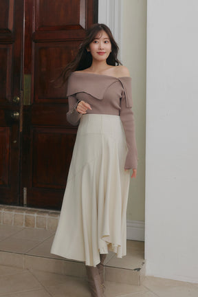 Asymmetric Draped Skirt