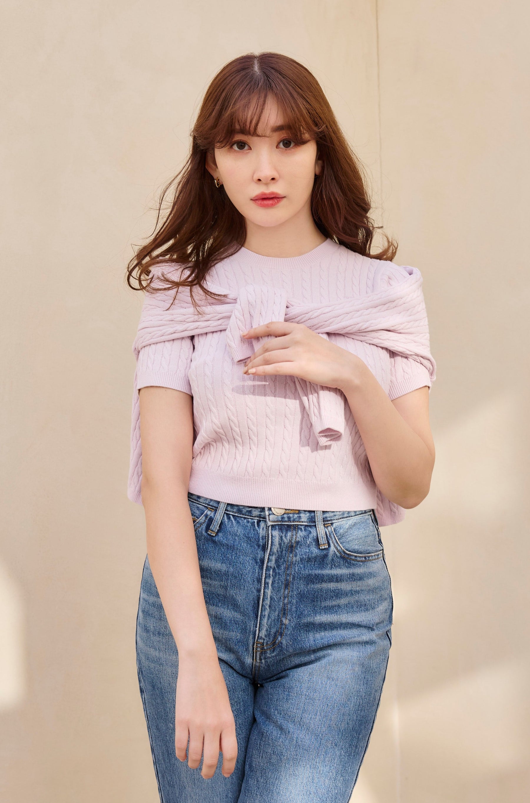 Herlipto Essential Cable Knit Set pink M試着のみの美品です