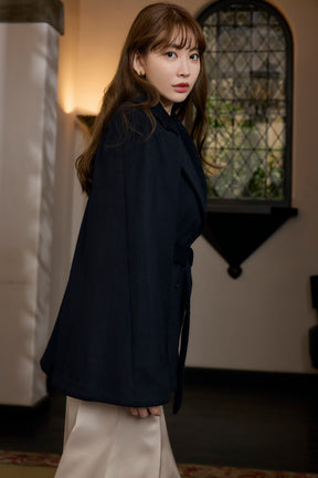 Two-Way Belted Cape Coat