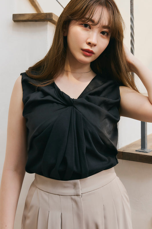 Twisted Silkette Jersey Top