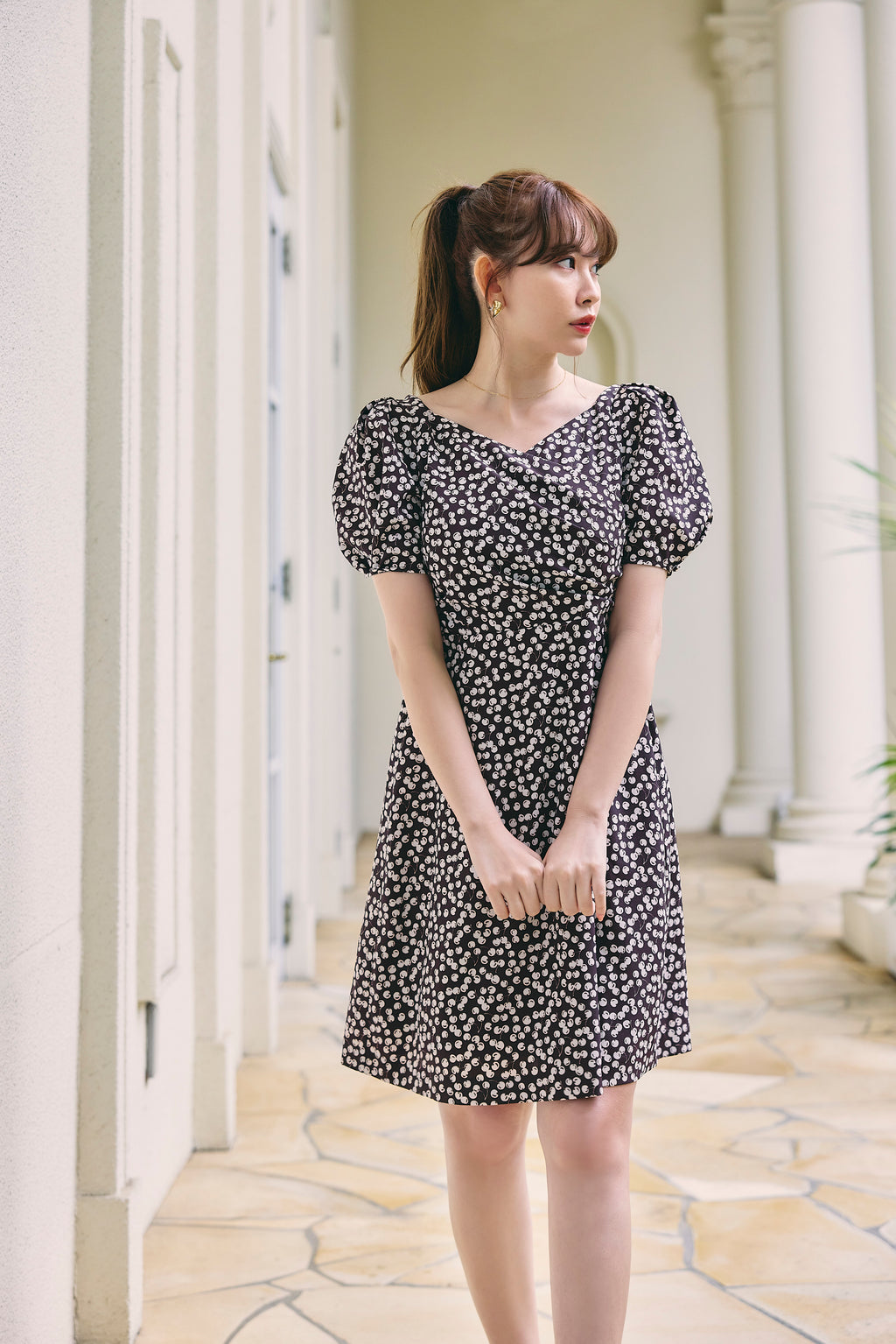 Cherry Pattern Cache-Coeur Mini One-Piece