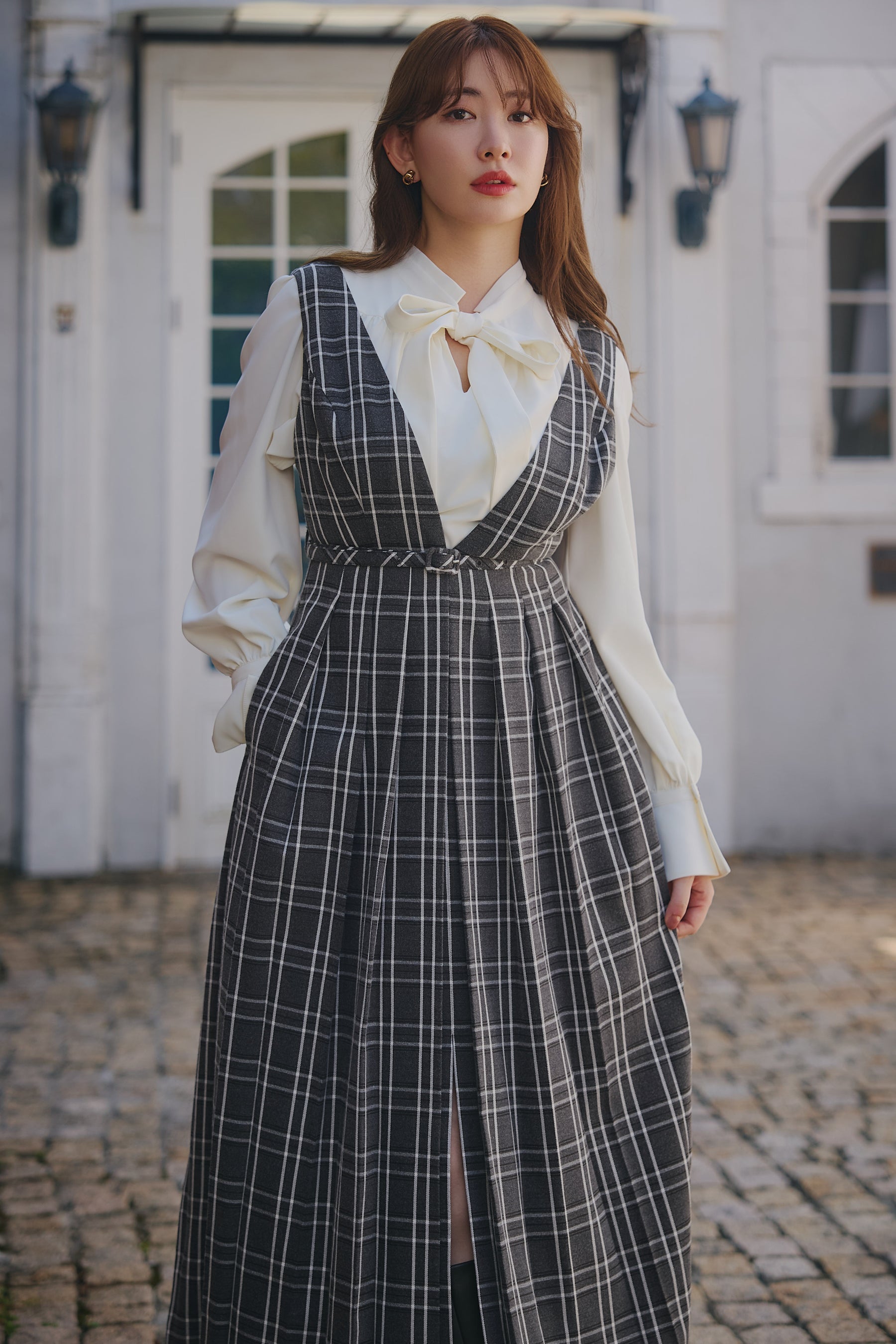 【新色】Classic Plaid Jumper Dress