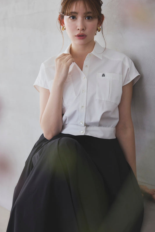 Trois Logo Cropped Shirt