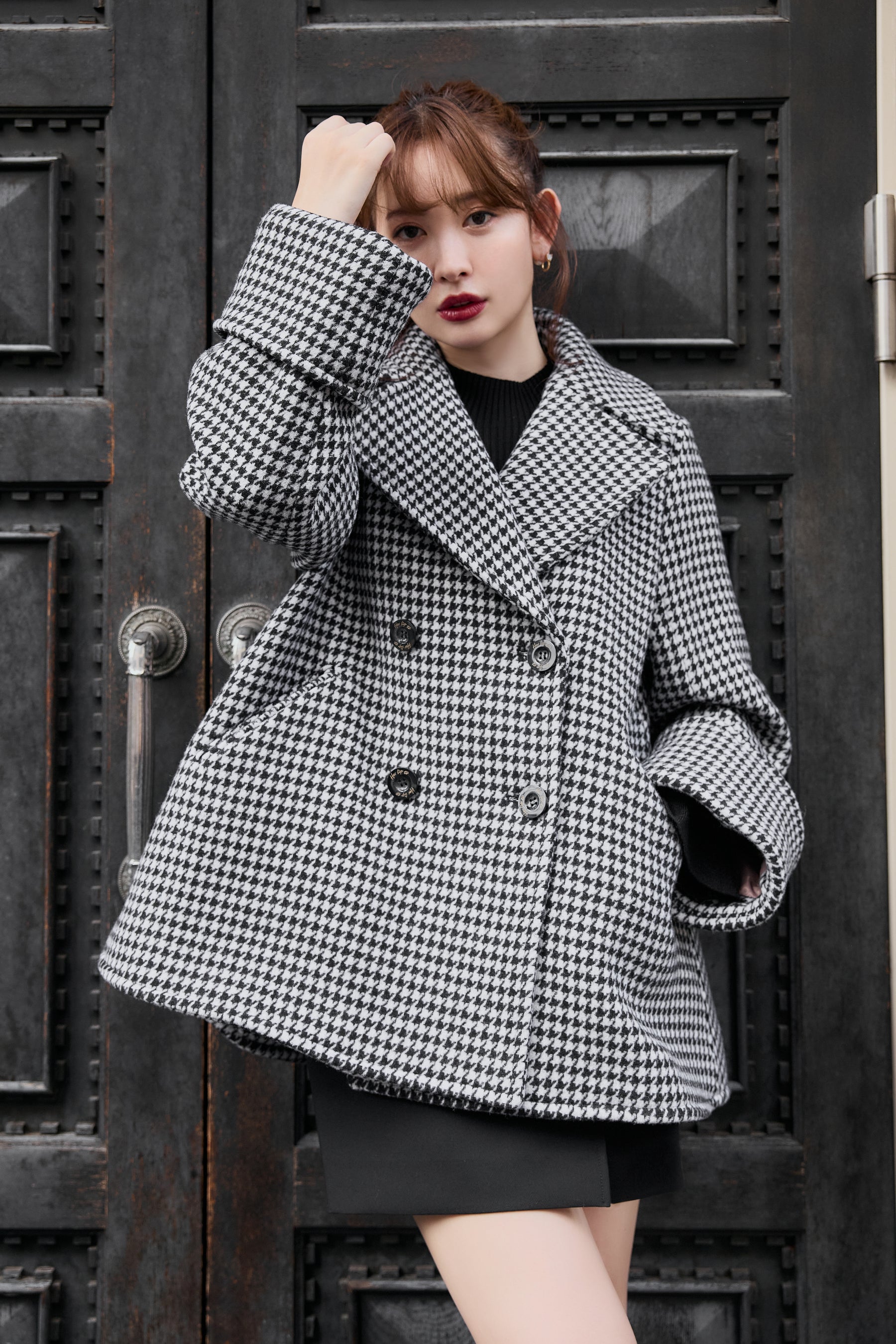 Her lip to Odette Wool-Blend Coat S swan