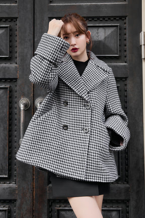 Herlipto  Belted checked wool blend coat折りたたんで発送します