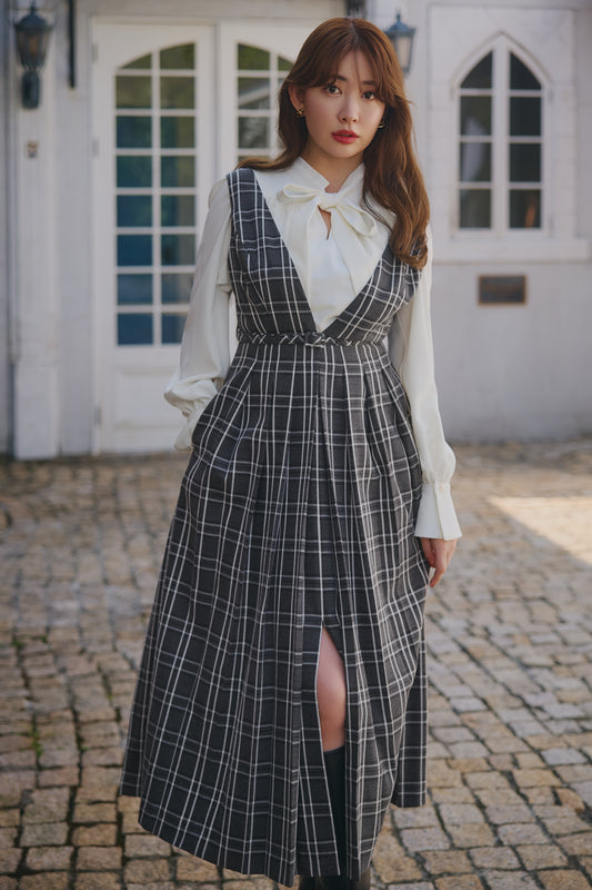 【新色】Classic Plaid Jumper Dress