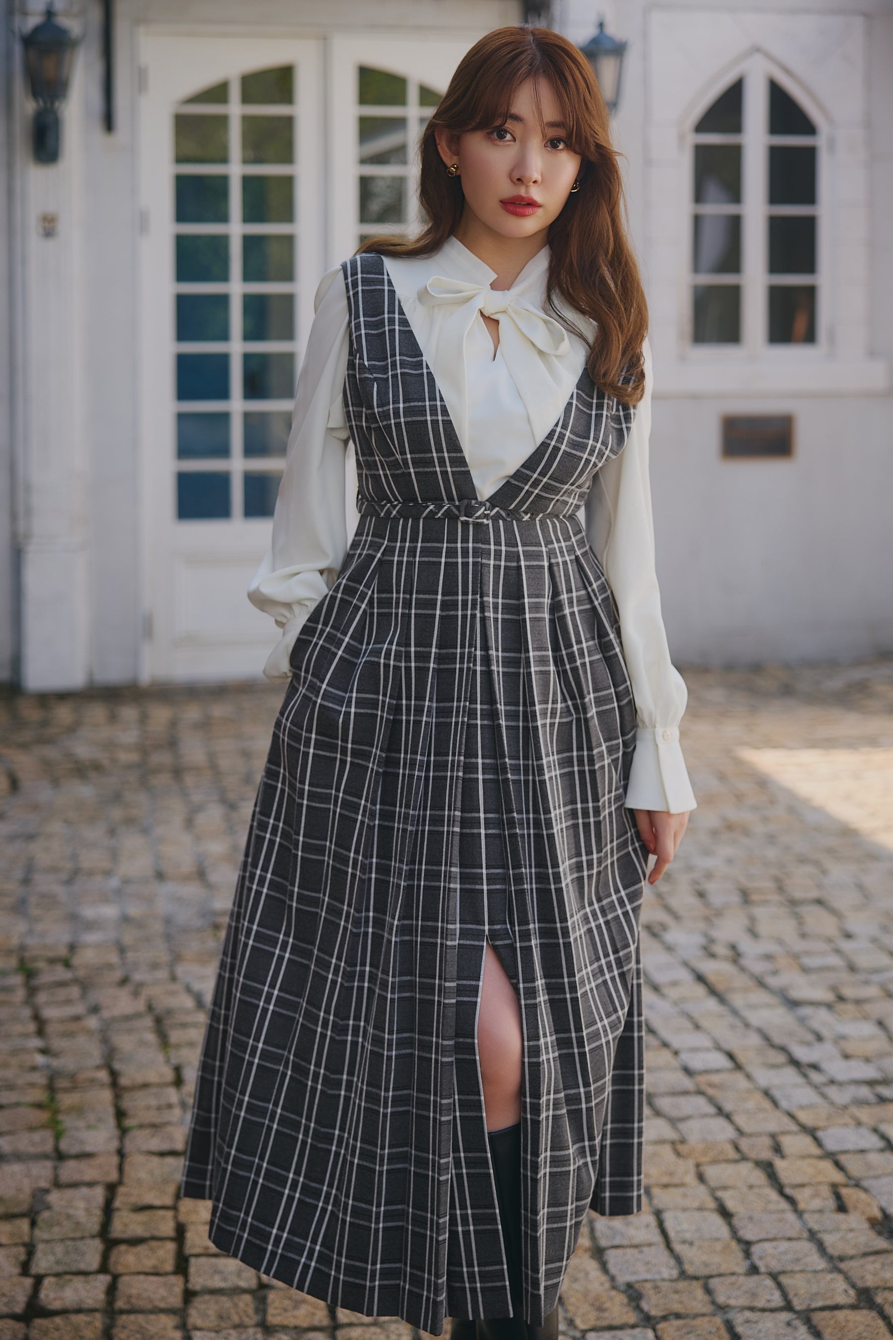 【新色】Classic Plaid Jumper Dress
