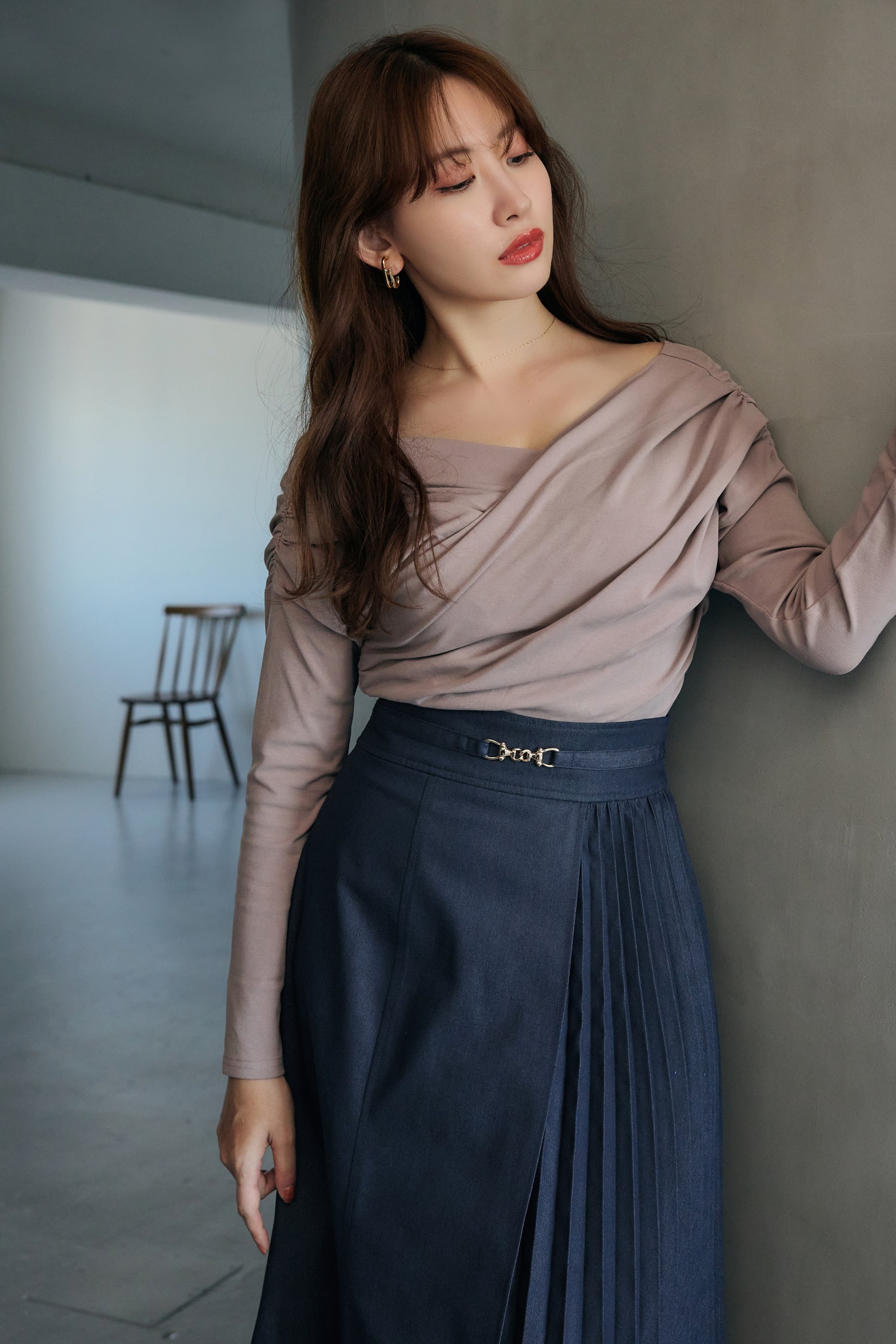 herlipto  asymmetric skirt931着丈