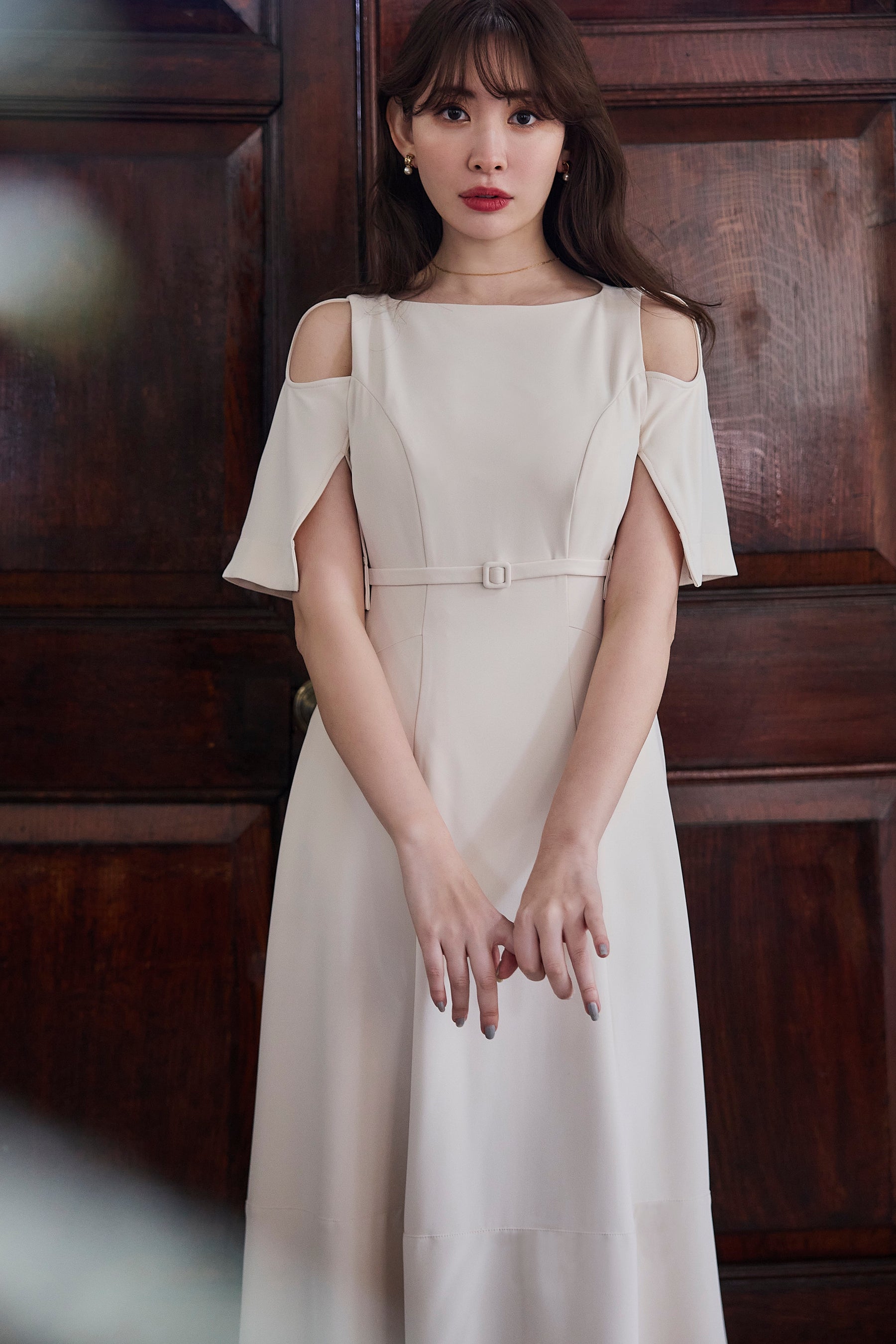 Shipping in early July] Adelaide Slit Sleeve Belted Dress