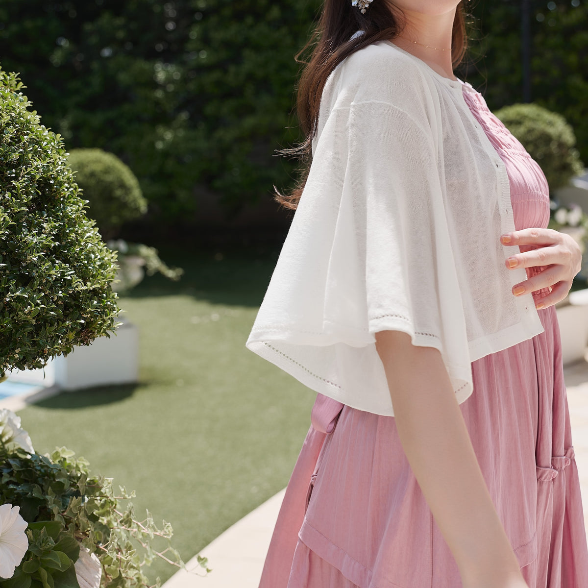 Butterfly Sleeve Cropped Cardigan