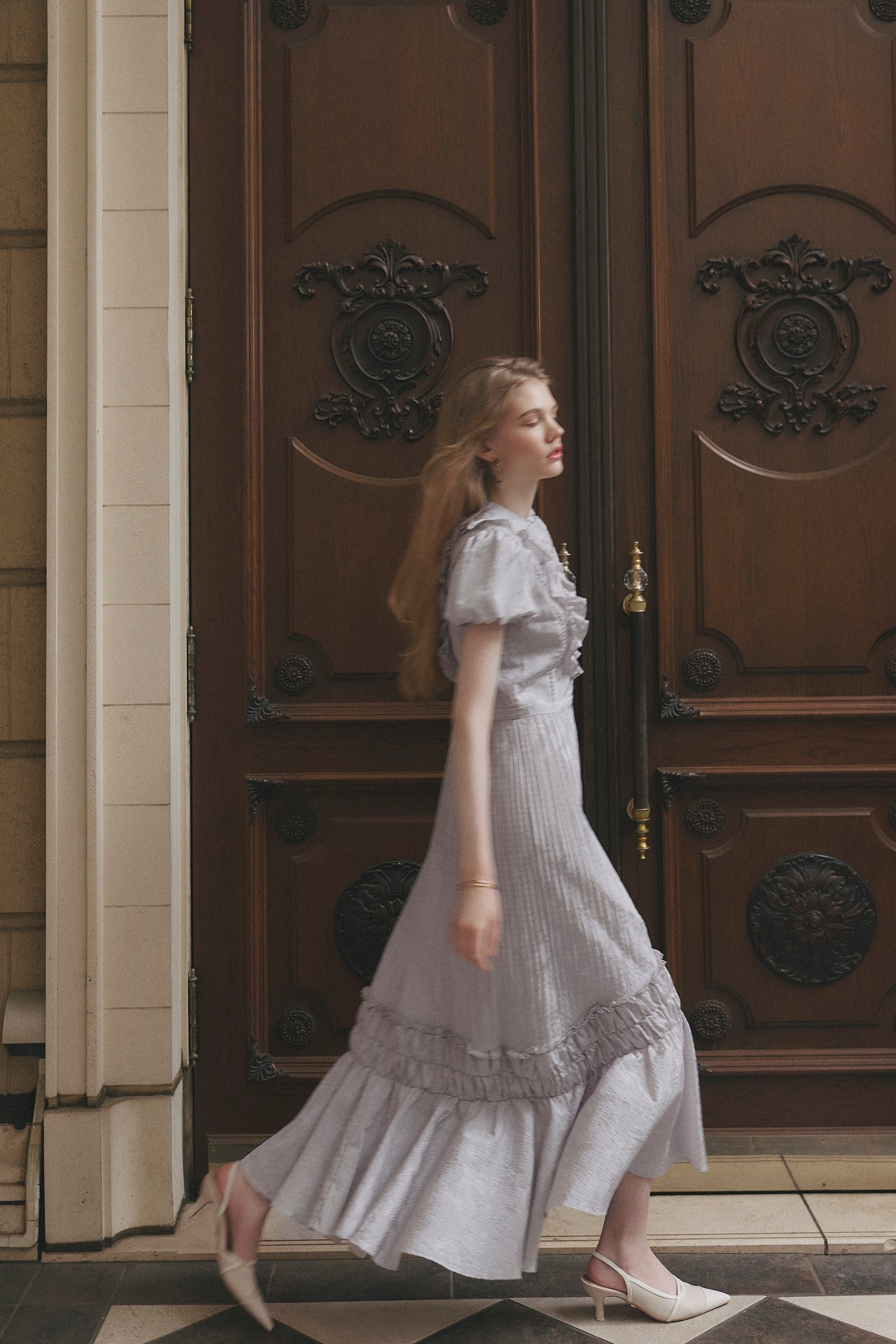 Vol.3 Paisley Satin-Jacquard Dress
