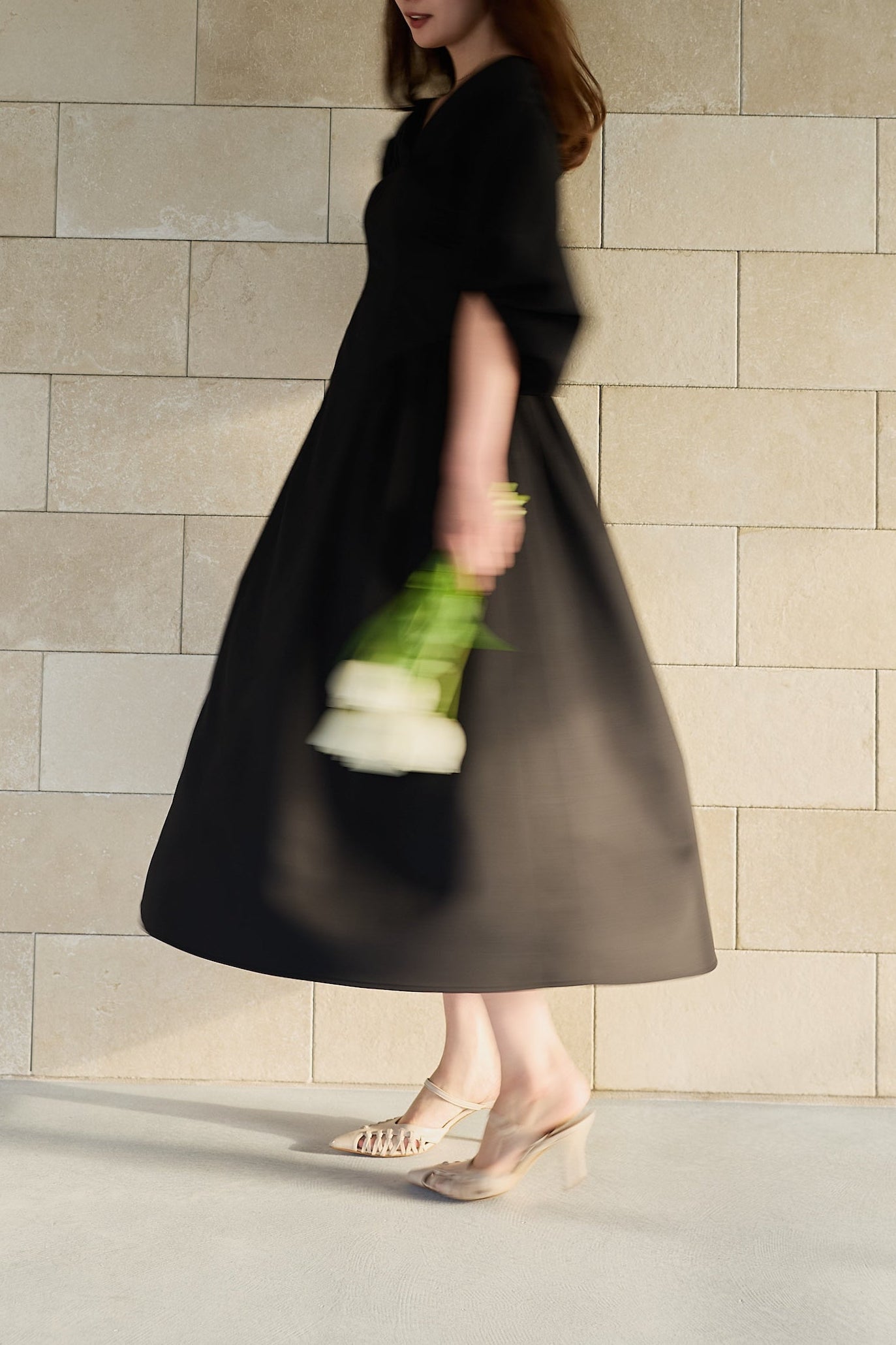 Gathered Sleeve Dress