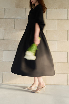 Gathered Sleeve Dress