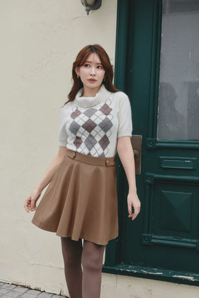 Pia Argyle Knit Top