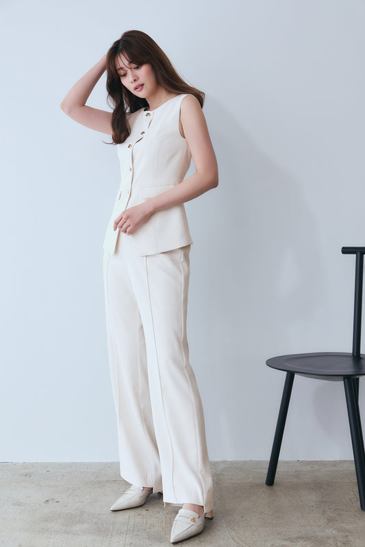 ［Essentia］Step Hem Easy Pants