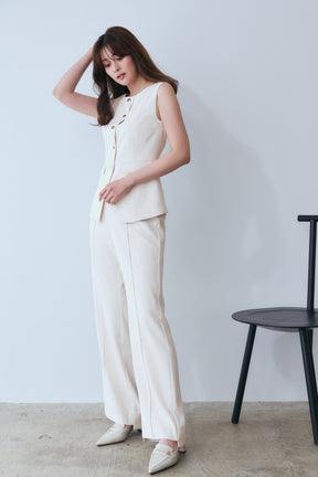 【7月下旬発送】［Essentia］Gold Button Vest